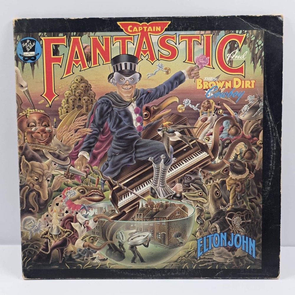 Elton John Captain Fantastic 1975 Vinyl LP + Poster + Book COMPLETE SET MCA